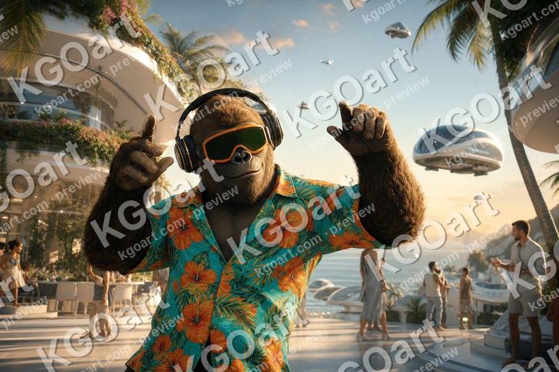 Solarpunk Coastal Dance – DJ Seldon Golden Hour Promenade